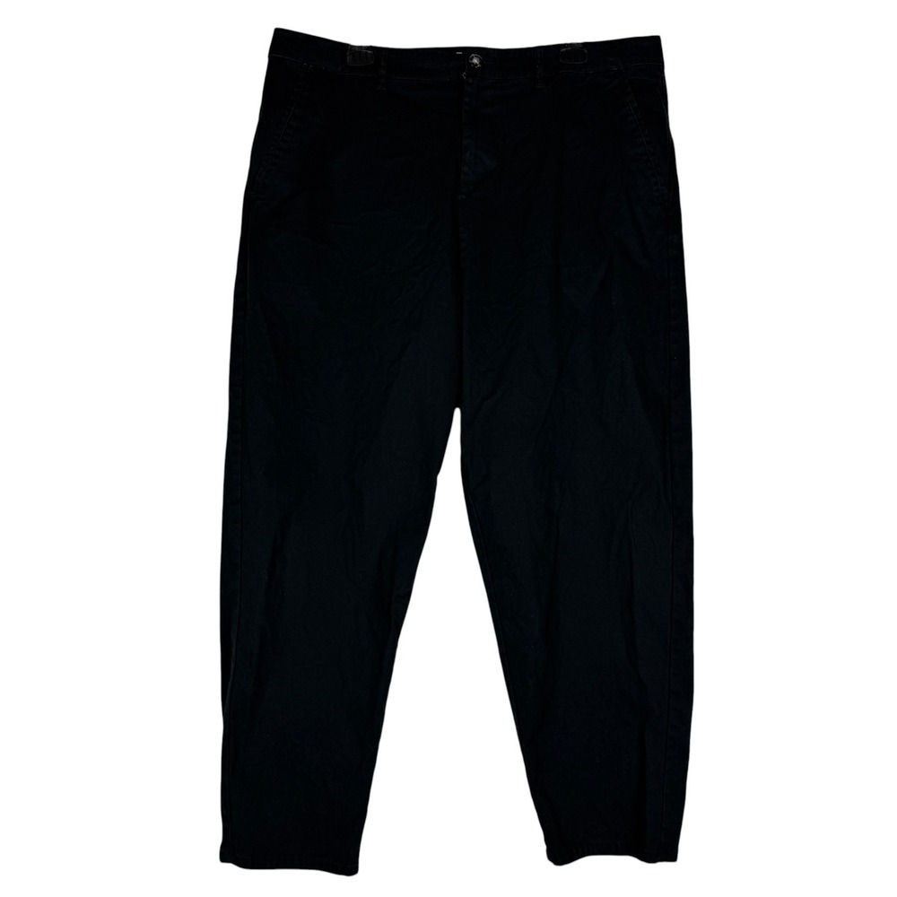 Banana Republic Chino Pants Mens 38 Black Flat Front High Rise Casual Outdoor